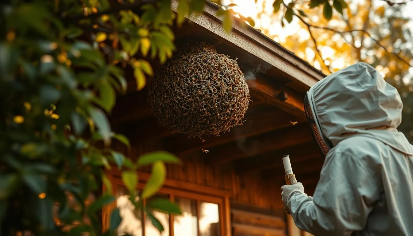 Wasp nest removed from a residential property